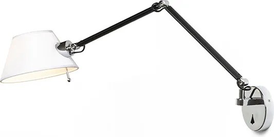 RENDL MONTANA nástěnná bílá/černá chrom 230V LED E27 11W