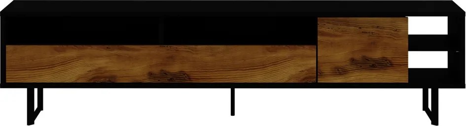 Luga TV-állvány, fekete-tölgy, 180 cm