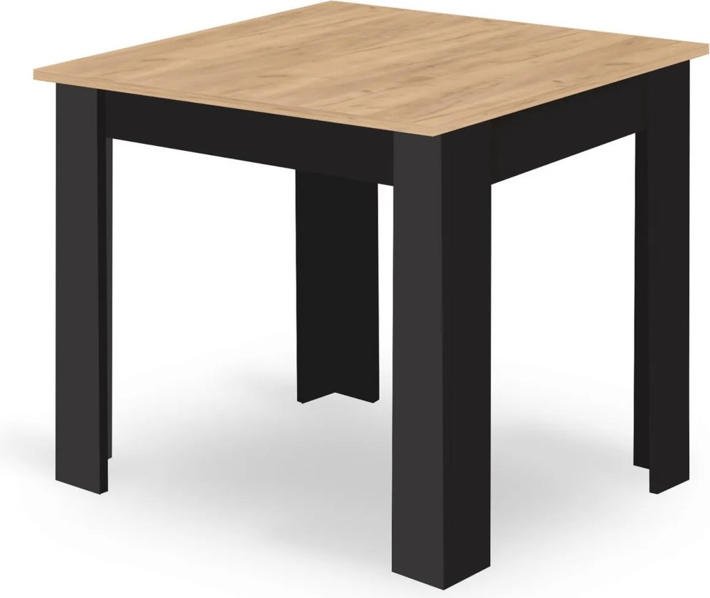 Étkező garnitúra 1 + 4, MADO ARTISAN asztal 80x80 + BALI MARK szék fekete