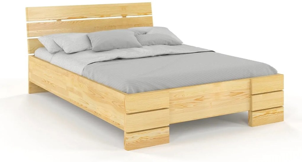 Franciaágy 160 cm Lorenskog High (borovi fenyő). Akció -28%. 800244