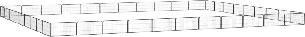 vidaXL 40-paneles fekete porszórt acél kutyakennel 100 x 50 cm