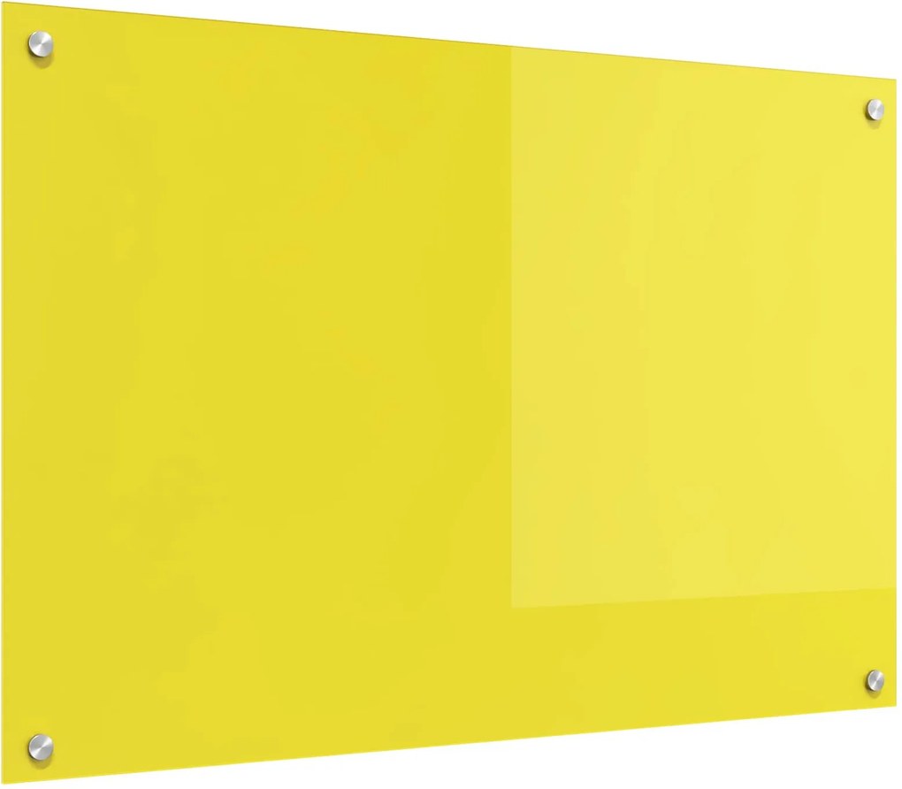vidaXL Konyhai splashback Sárga 90 x 60 cm edzett üveg