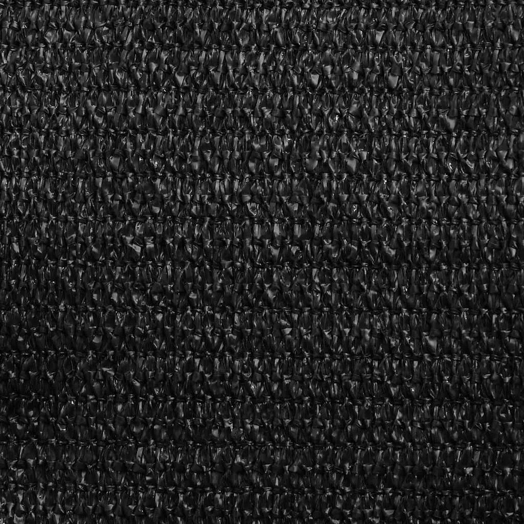 fekete trapéz alakú HDPE napvitorla 160 g/m² 4/5x4 m
