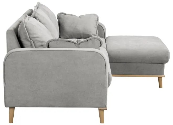 Világosszürke sarokkanapé (jobb oldali) Beata – Ropez