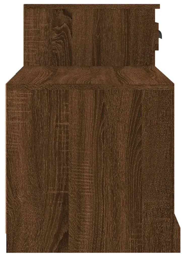 barna tölgyszínű szerelt fa cipősszekrény 100x42x60 cm