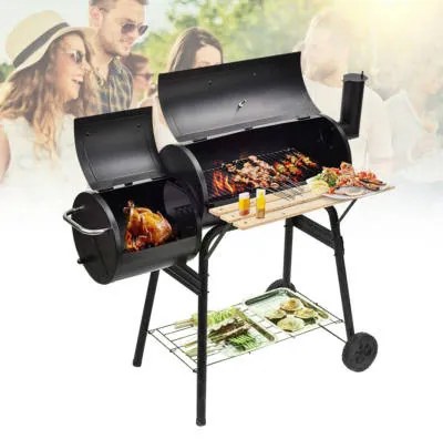 2in1 faszenes BBQ grill és smoker