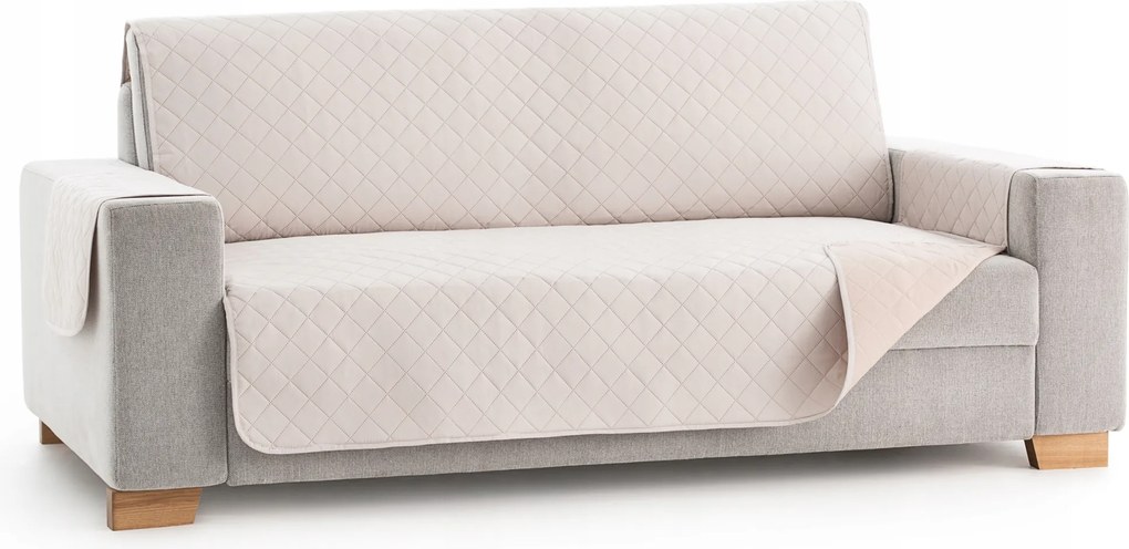 Kanapé ágytakaró kétszemélyes kanapévédő kétoldalas kapa krém Bézs