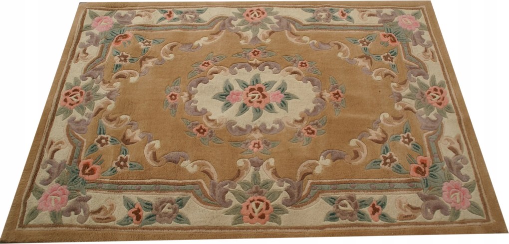 Aubusson gyapjú szőnyeg 120x180 bézs