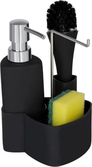 WENKO 3620127800 - EMPIRE mosókészlet 11x19 cm, fekete/ezüst