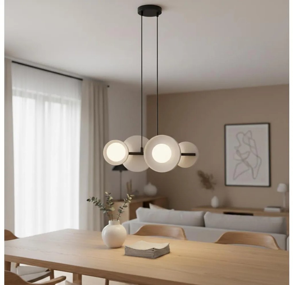 Kábelre akasztható csillár MODEL 4xG9/8W/230V fehér