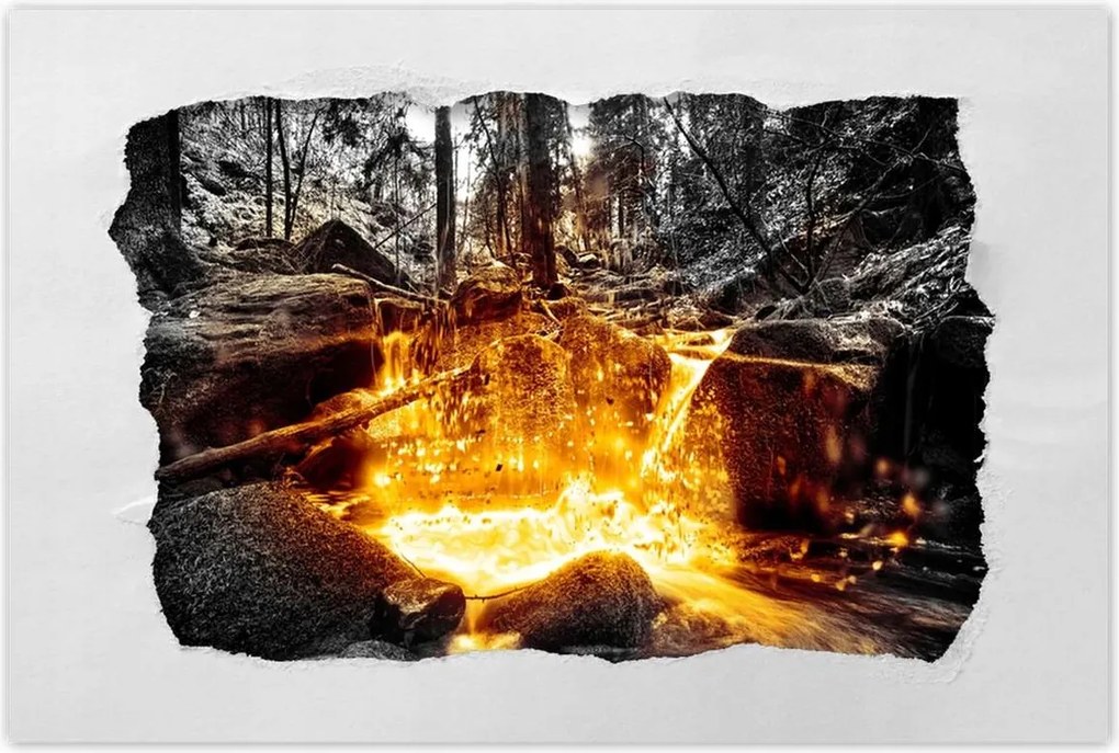 Poszterek 60x40 Hegyi folyó Tájkép