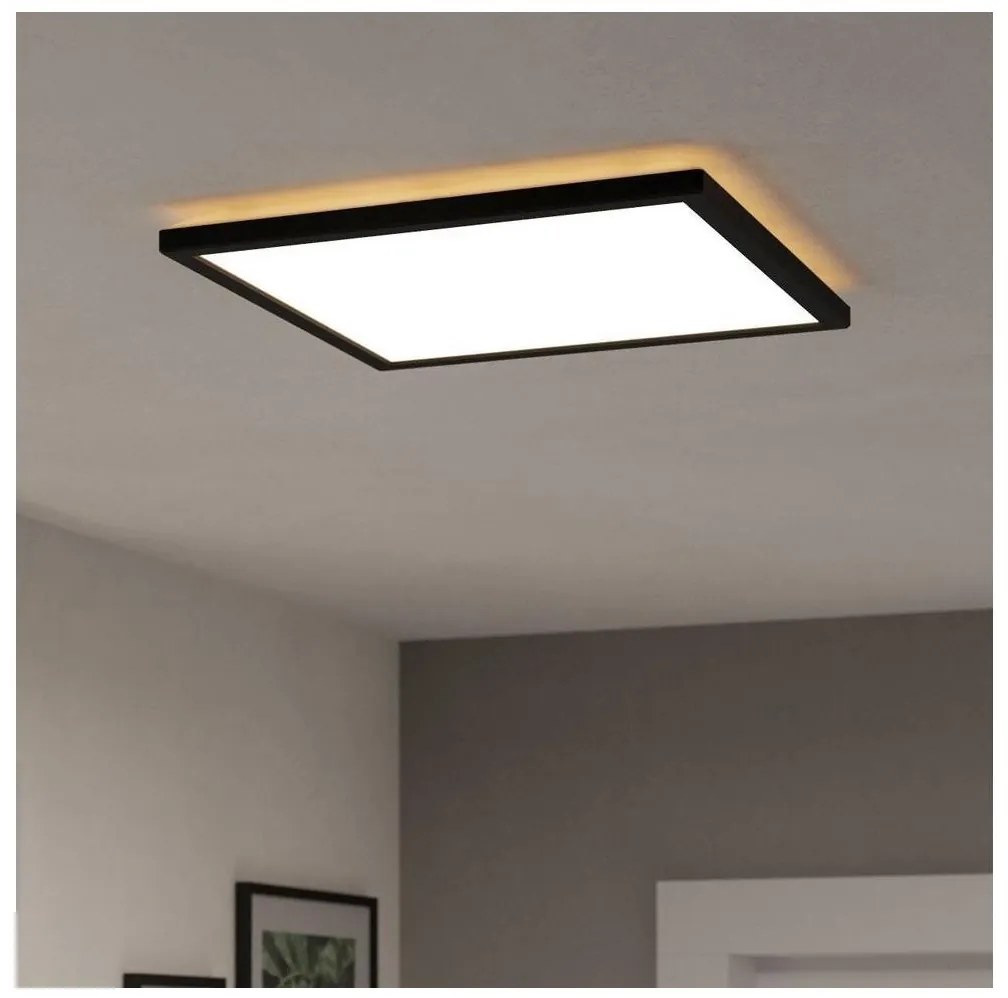 Eglo Eglo 901443-LED Fürdőszobai mennyezeti lámpa ROVITO 17,6W/230V 39x39cm IP44 fekete EG901443