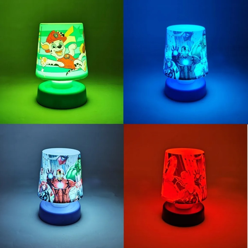 LED gyermek éjszakai lámpa PAW PATROL 11 cm kék