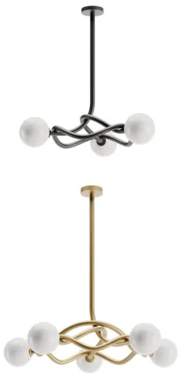 Redo 01-3258 - CONFUSIO rudas csillár 5xE14/28W/230V, átmérő 96 cm, arany