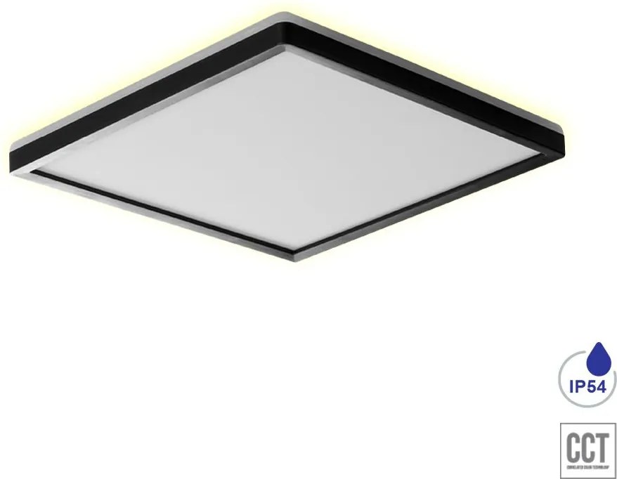 PREZENT 27313 CORDIA SQ II. Négyzetes Mennyezeti Lámpa Fehér, Fekete LED IP20