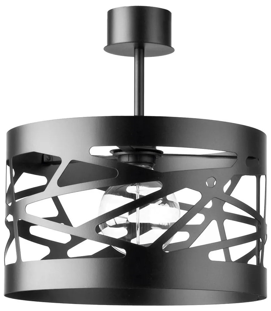 Csillár rúdon MODUL FREZ 1xE27/60W/230V á. 30 cm fekete