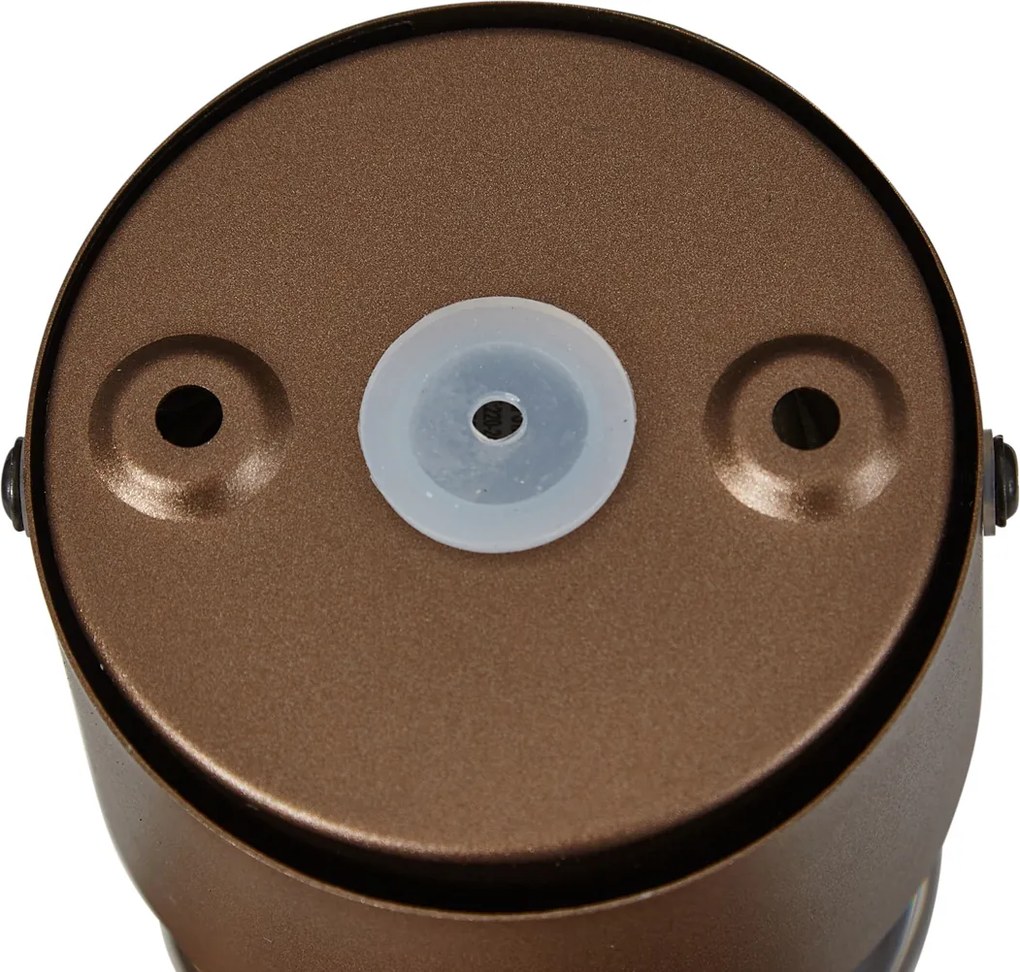 Design fali lámpa sötét bronz LED-del IP44 - Lens