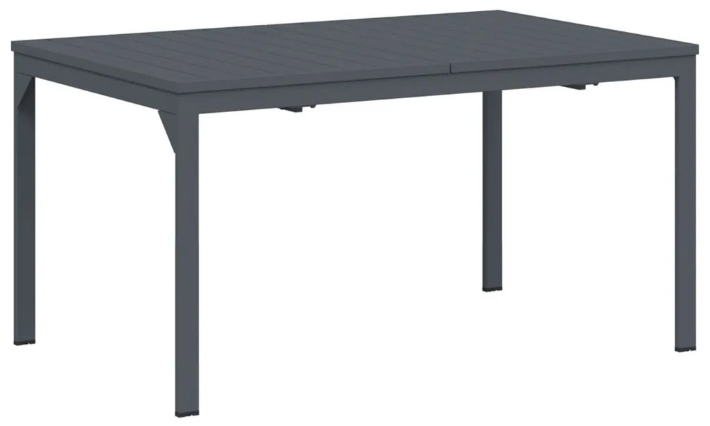 9 Részes Előszobai Bútor Szett Anthracite Acél, Bővíthető Kerti Asztal Anthracite (140-210)x90x73 cm Acél, Kerti Székek 4 db Üstackoló Anthracite Acél