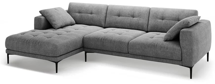 Szürke sarokkanapé (bal oldali-heverő résszel) Bemy – Micadoni
