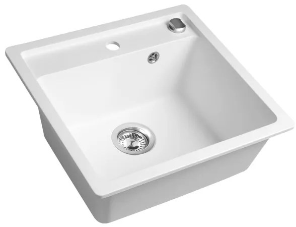 Sapho - Konyhai mosogató 53x50 cm gránit/fehér