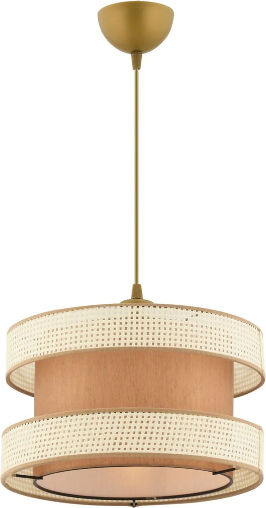Halo fém függőlámpa, fehér-barna, 20 cm