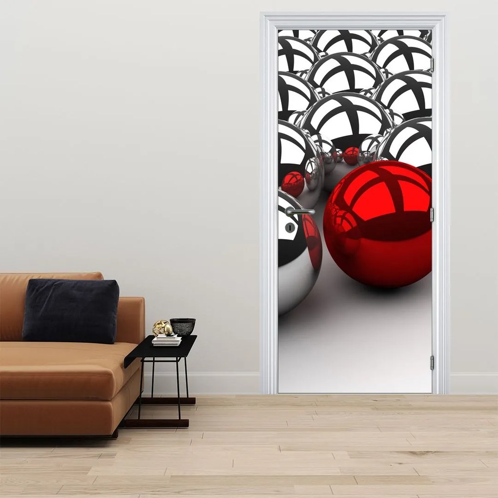 Fotótapéta ajtóra - Fényes golyók (95x205cm)