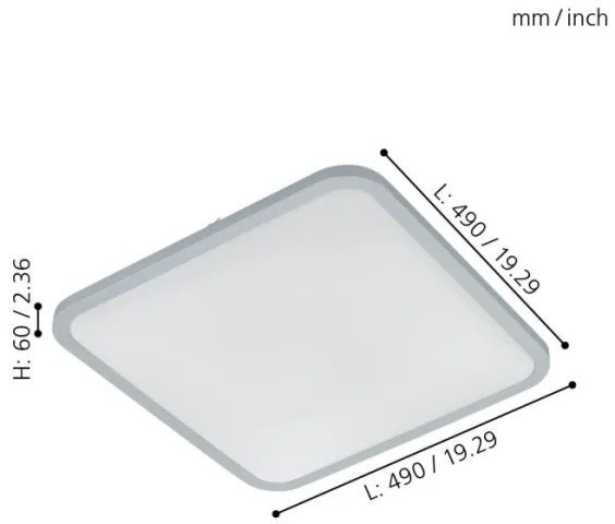 Eglo 98258 - LED Fényerőszabályozható mennyezeti lámpatest COGOLETO LED/30W/230V + távirányító