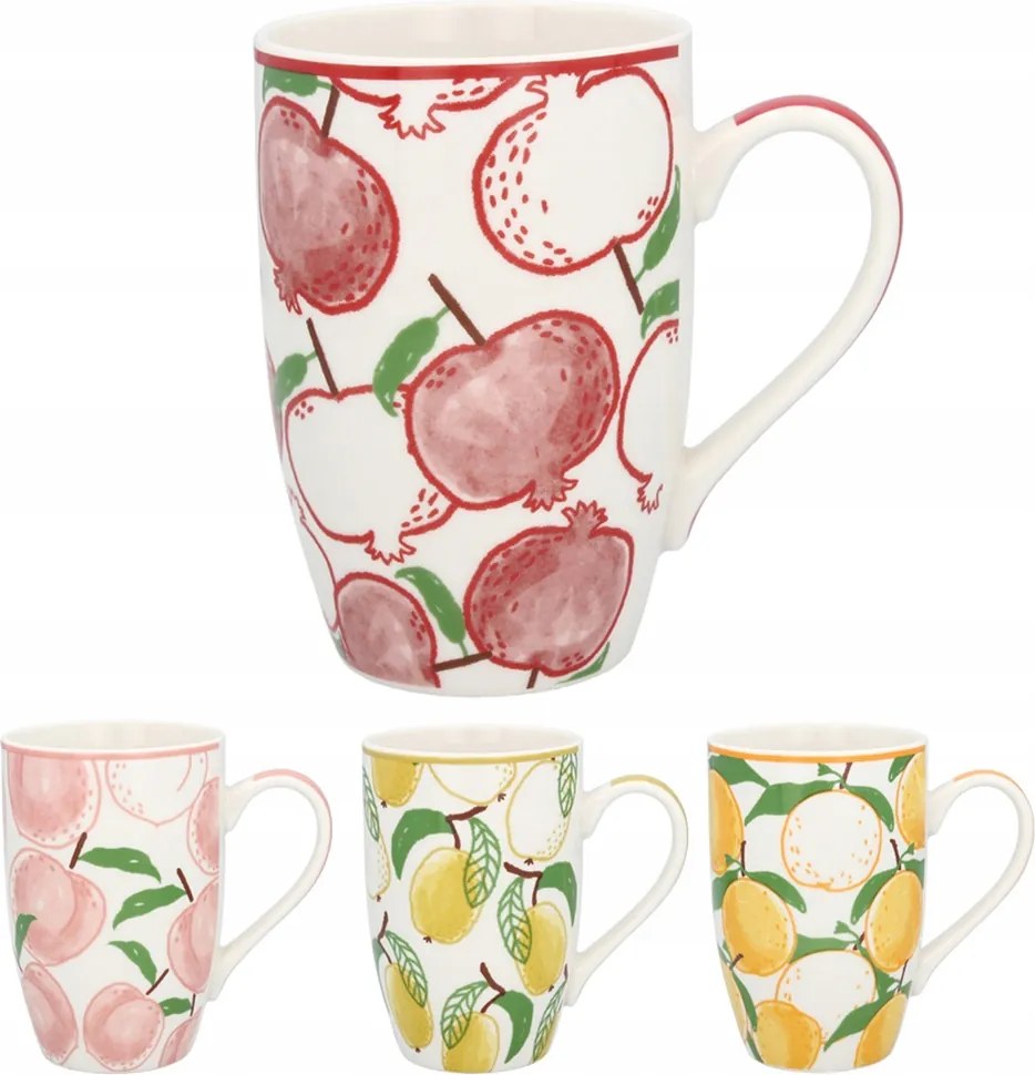 Porcelán bögre 490 ml – Gyümölcs 1db