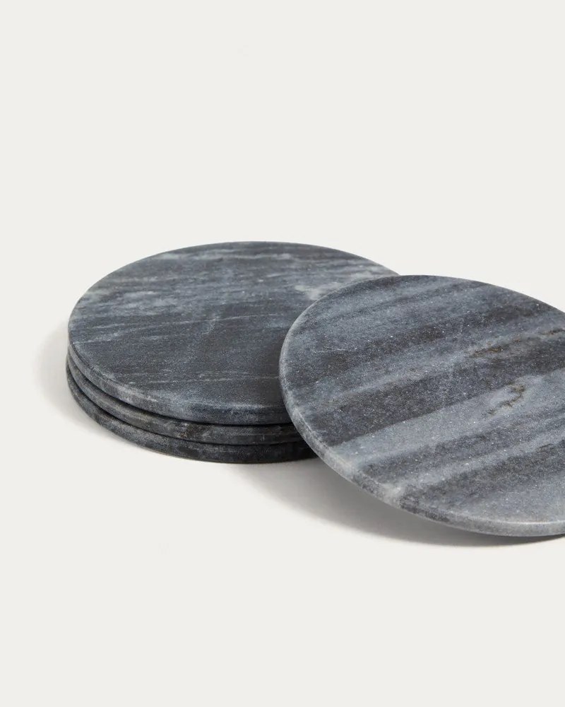 Szürke márvány poháralátét szett 4 db-os Tresa – Kave Home