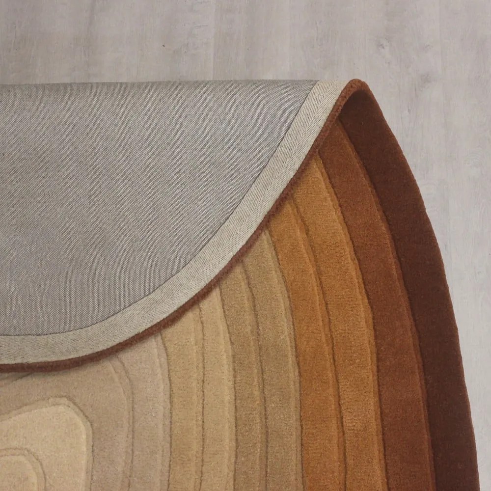 Téglavörös gyapjú szőnyeg 160x230 cm Puddle Ombre Wool – Flair Rugs