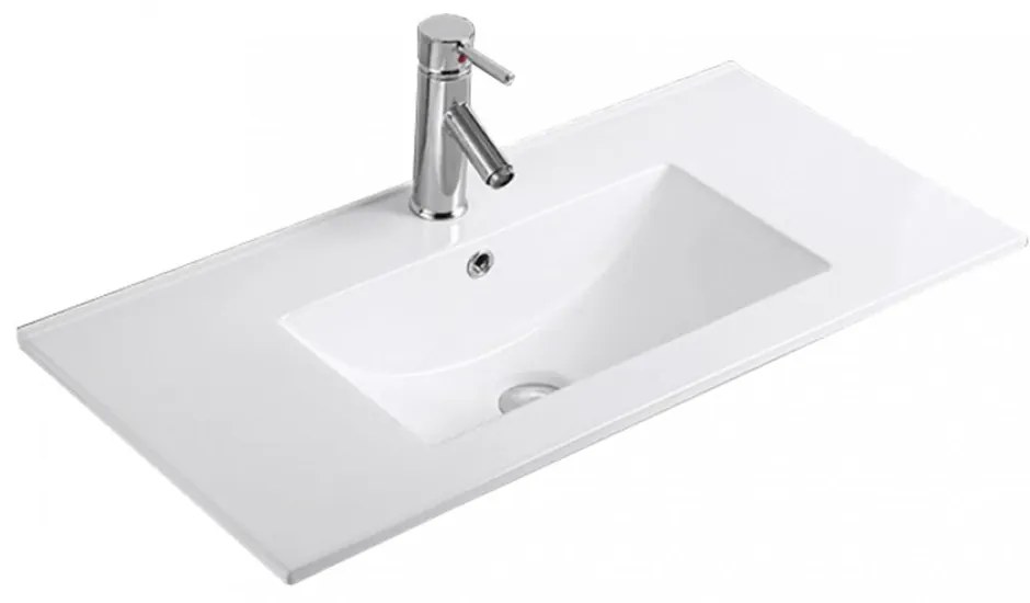 Porto 80 alsó fürdőszoba bútor mosdóval sonoma tölgy színben