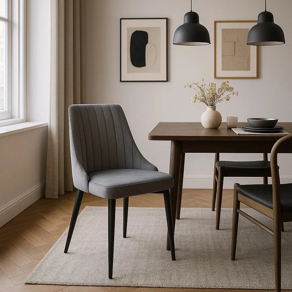 Szürke Bársony Étkezőszék. BARI