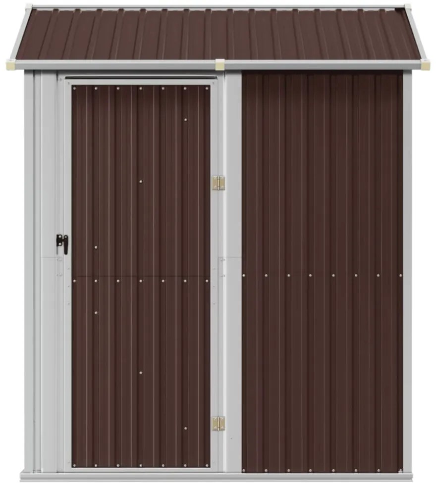 barna horganyzott acél kerti fészer 192x152,5x237 cm
