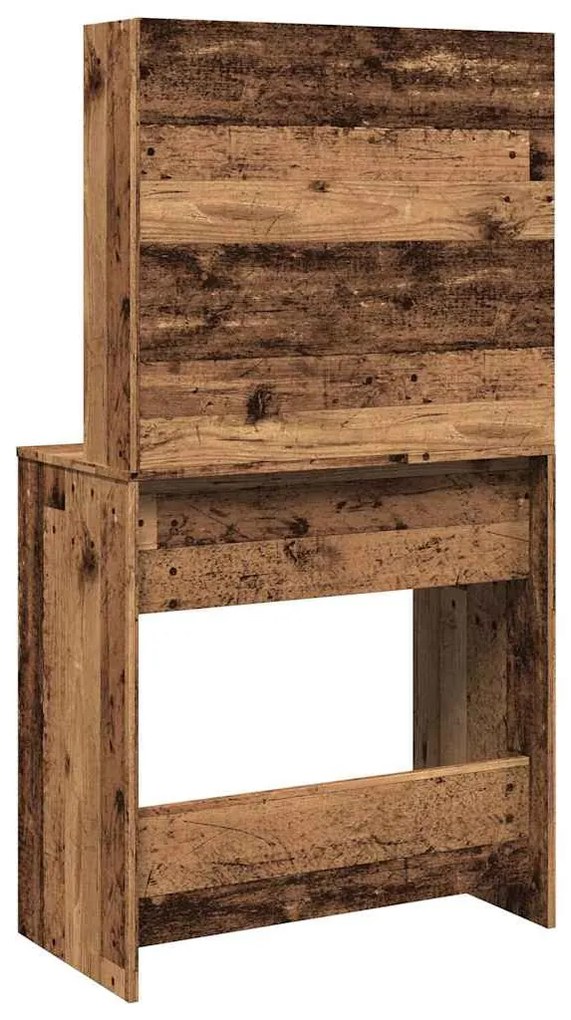 öltözőasztal tükörrel Régi fa 74,5x40x141 cm