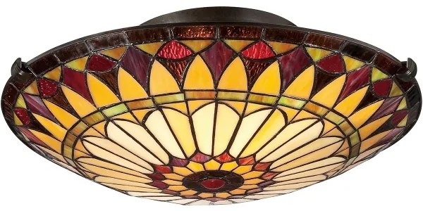 Elstead QZ-WEST-END-F - Tiffany WEST mennyezeti lámpatest 2xE27/75W/230V