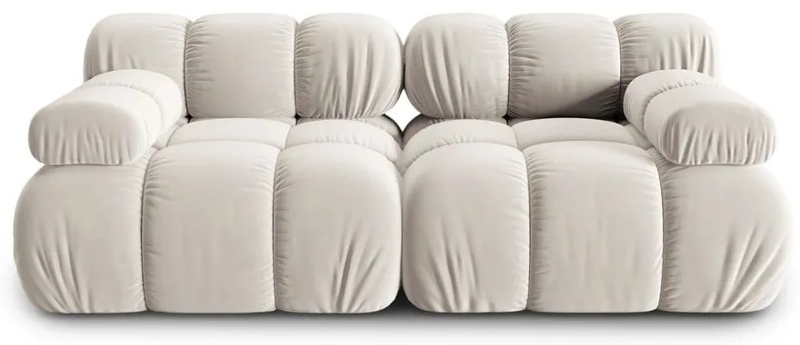 Bézs bársony moduláris kanapé 188 cm Bellis – Micadoni