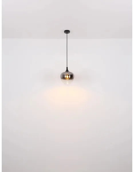 Globo 15548H - Csillár zsinóron MAXY 1xE27/40W/230V átm. 24 cm fekete