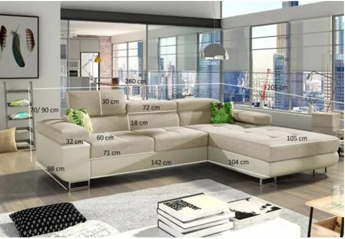 AKCIÓ!!! ARMANDO - Sarok ülőgarnitúra ágyazható