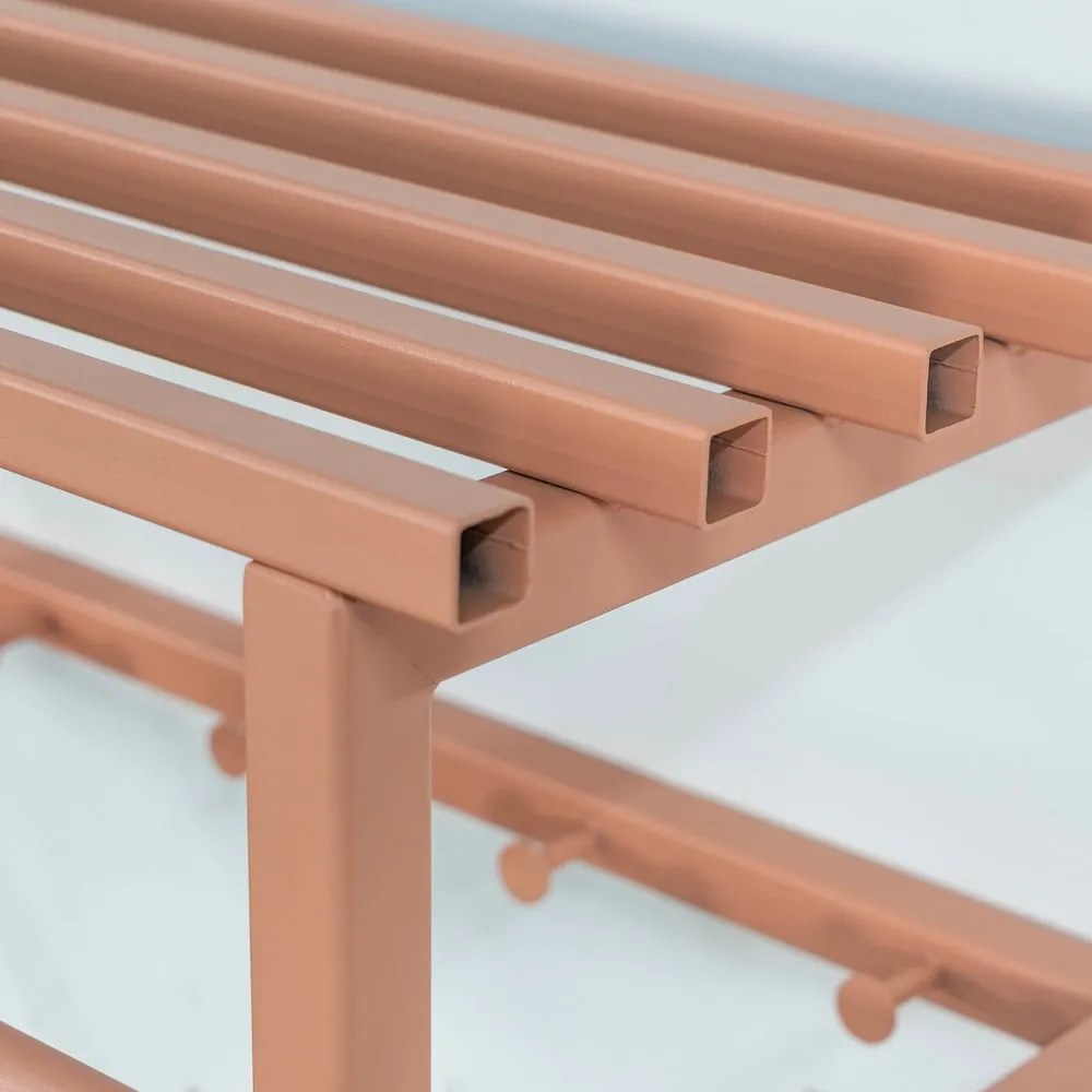 Lazacszínű fém fali fogas polccal Rizzoli – Spinder Design