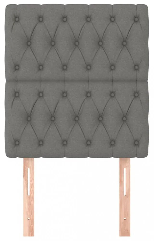 sötétszürke szövet fejtámla 80x7x118/128 cm