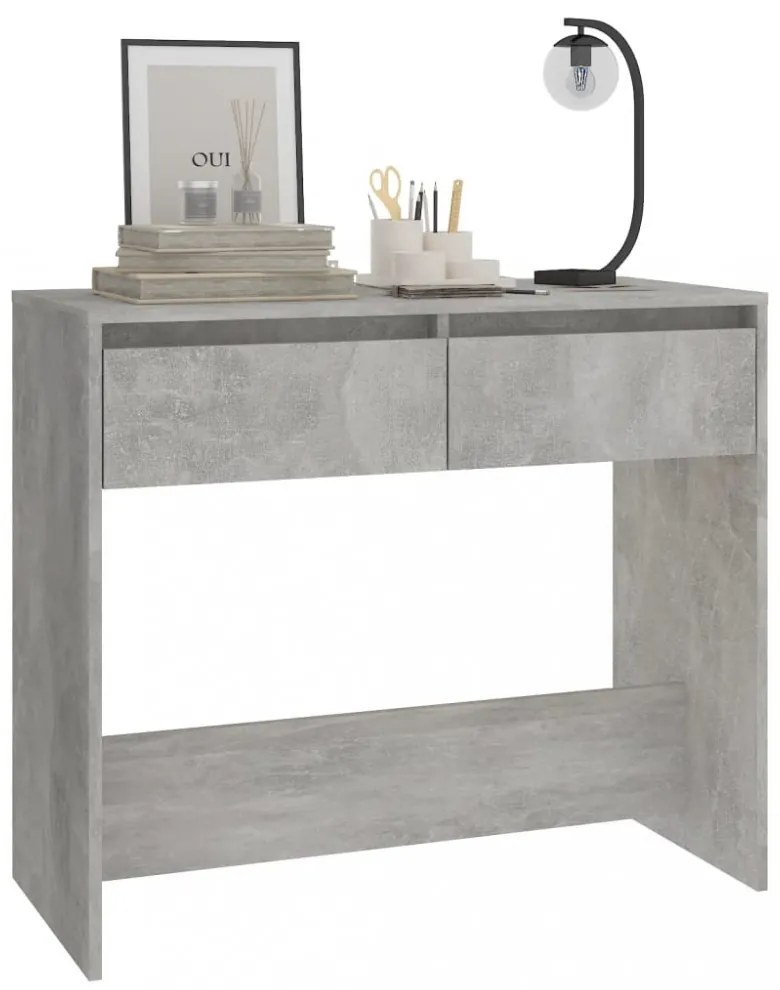 betonszürke szerelt fa tálalóasztal 89x41x76,5 cm