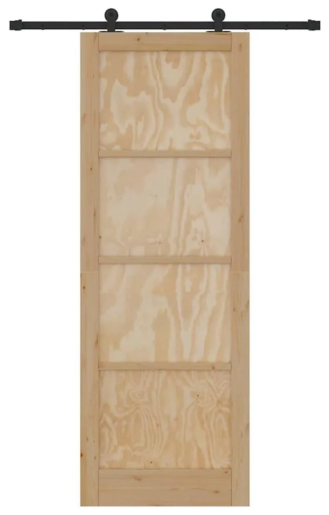 Csúszóajtó ORKDAL Természetes és fekete 83 x 232 cm