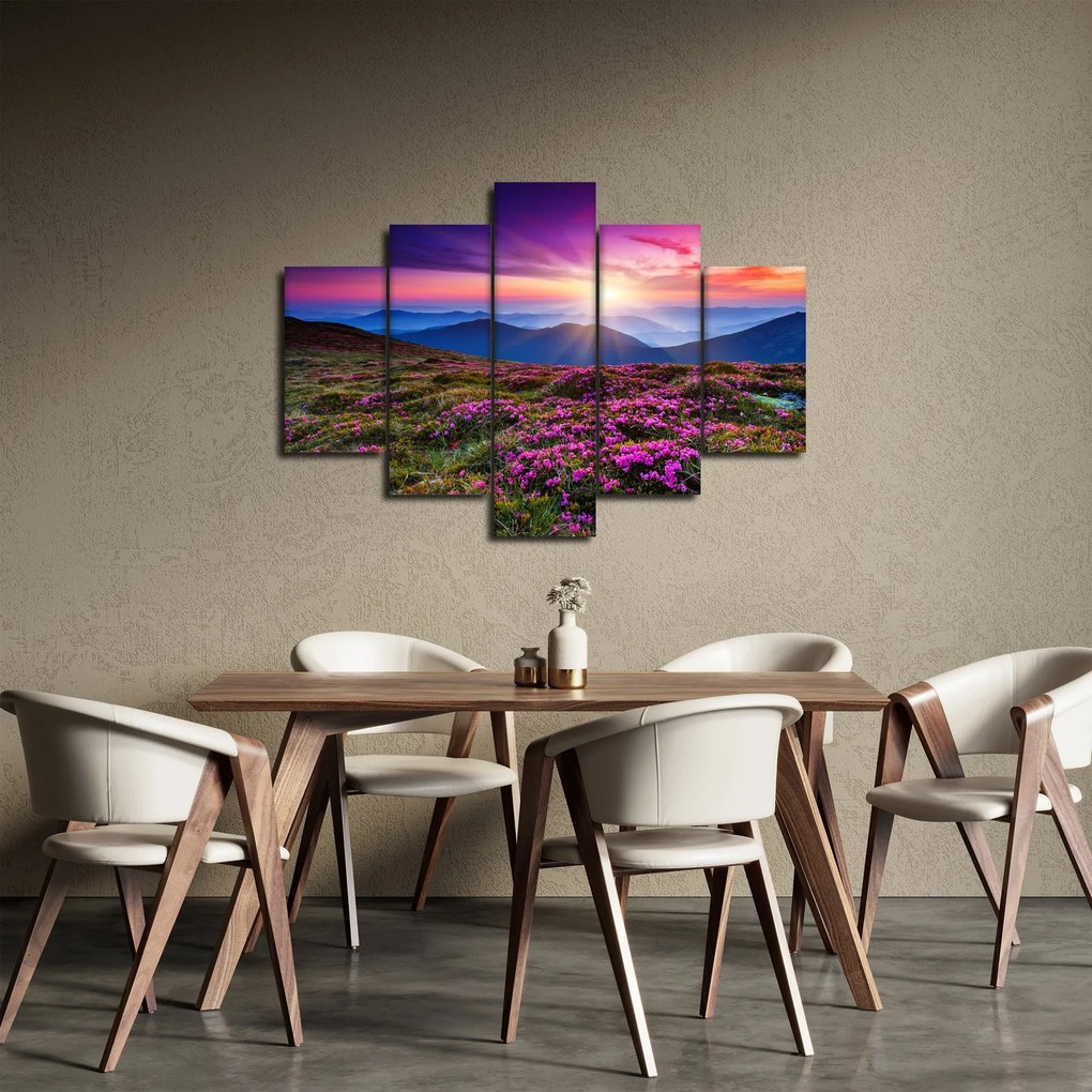 Kép - Hegyi virágzó táj (150x105 cm)