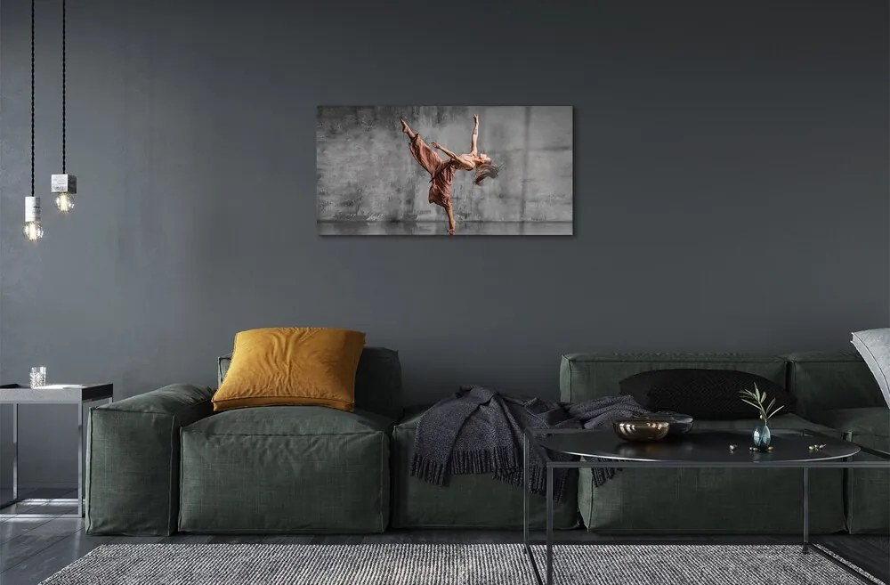 Üvegképek Női hosszú haj tánc 120x60cm