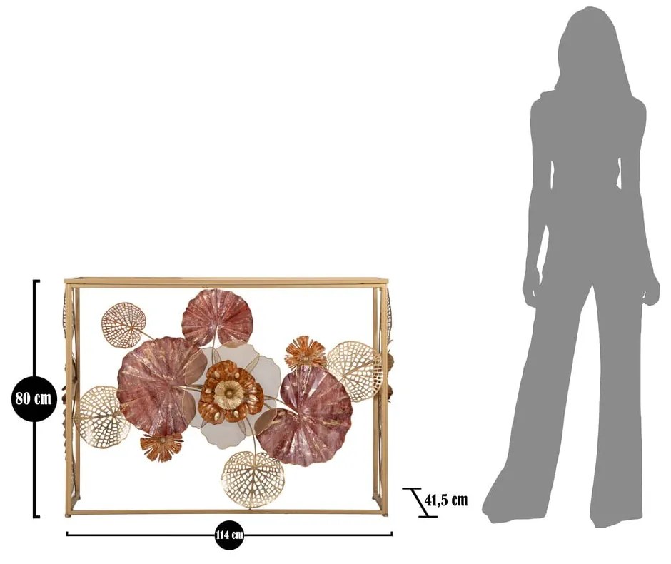 Narancssárga konzolasztal 41.5x114 cm Glam Redy – Mauro Ferretti