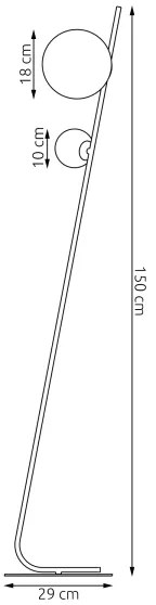 TATU állólámpa 2xG9/8W/230V narancssárga