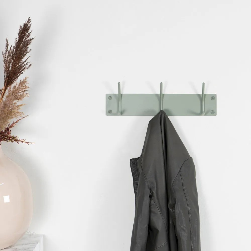 Szürkészöld fém fali fogas 40 cm Fusion – Spinder Design