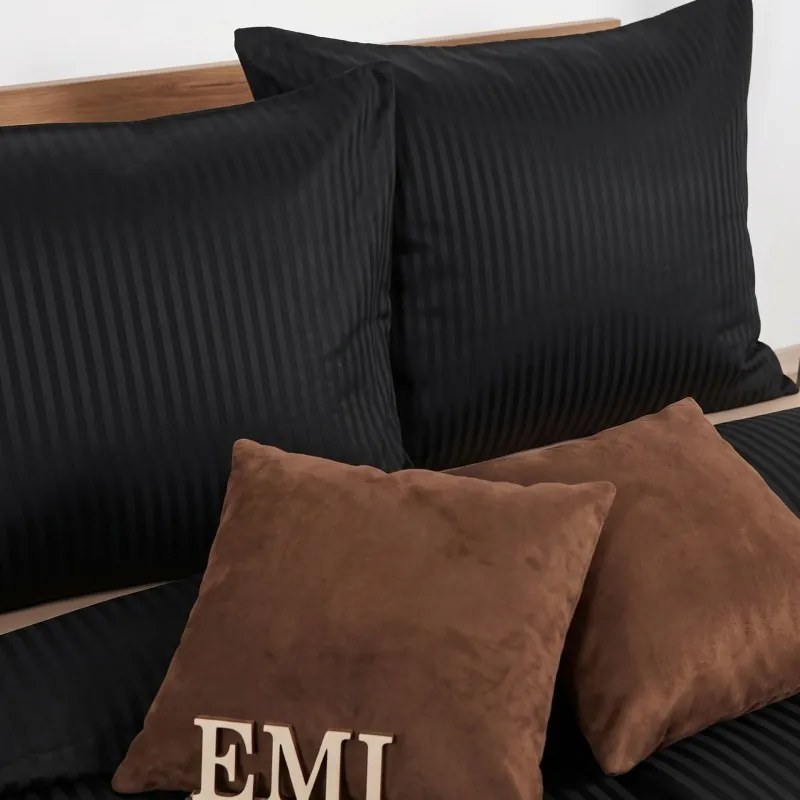 EMI Black damasztszatén ágyneműhuzat