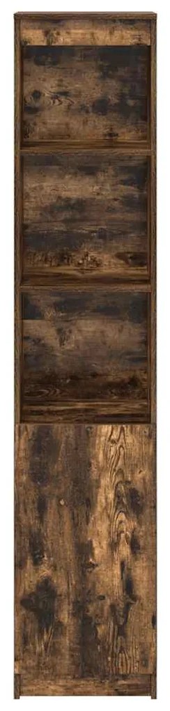 Füstös tölgy színű szerelt fa magasszekrény 37,5x35x180 cm