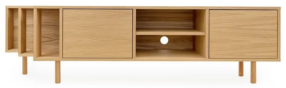 Natúr színű TV-állvány tölgyfa dekorral 189x50x44 cm Shift – Woodman